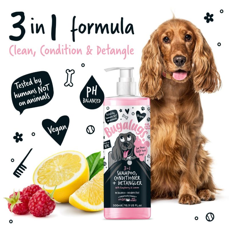 Bugalugs 3 in 1 Shampoo Conditioner + Detangler