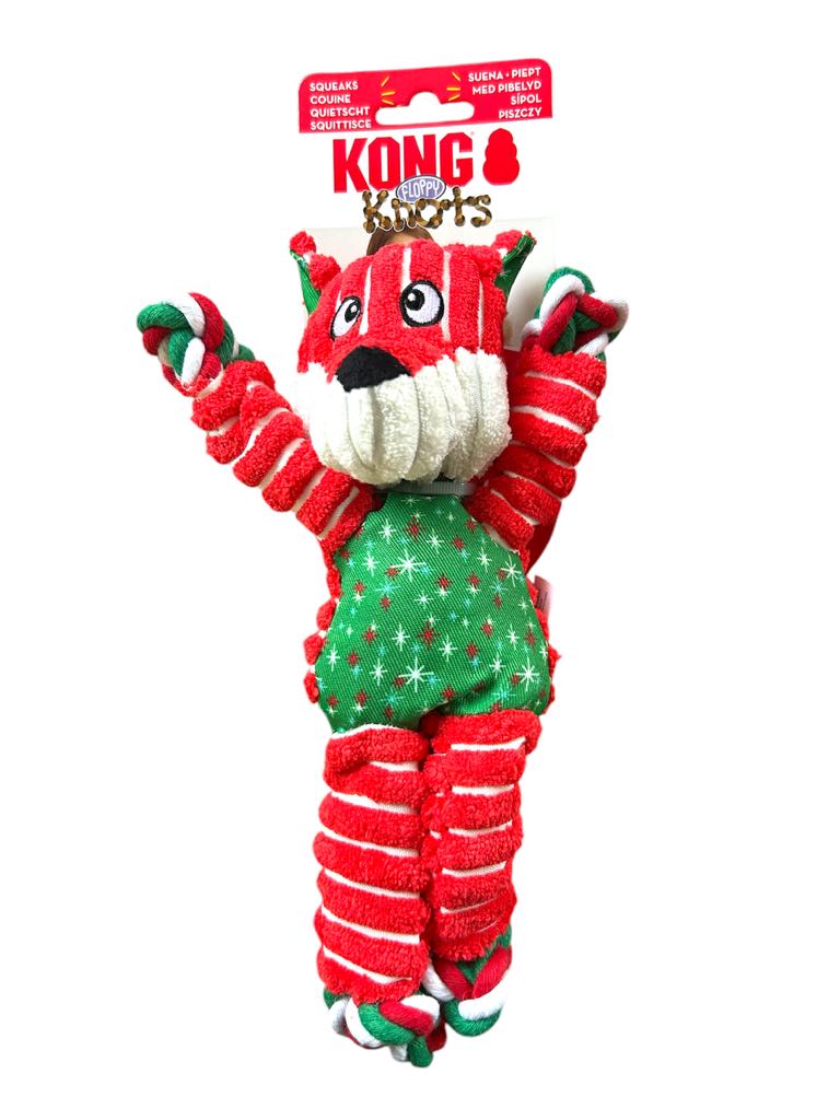 KONG Festive Floppy Knots Fox