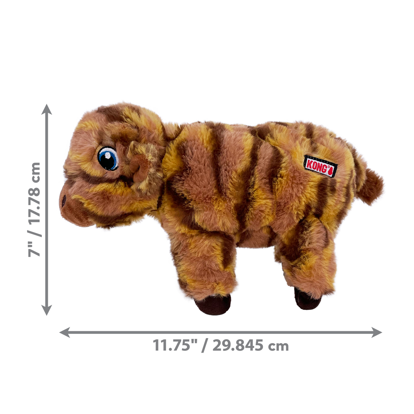 KONG Low Stuff Stripes Cow