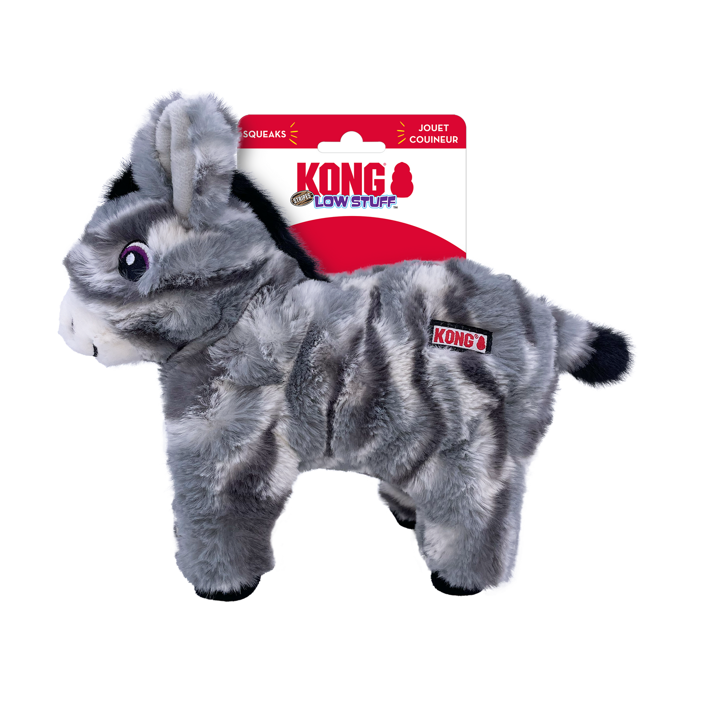 KONG Low Stuff Stripes Donkey